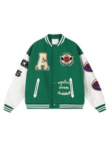 Letter Embroidered Heavy Craft Pattern Jacket
