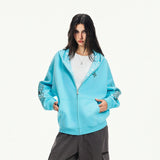 Gothic Graphic Print Zip Up Hoodie Jacket