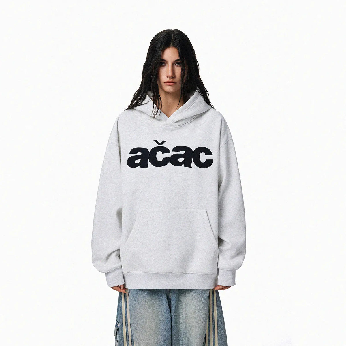 Loose-Fit Patch-Embroidered Pullover Hoodie