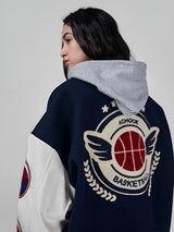 Letter Embroidered Heavy Craft Pattern Jacket