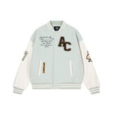 Vintage baseball shirt aviator jacket