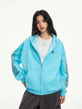 Streetwear Gothic pattern printed hoodie