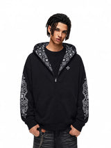 Streetwear Gothic pattern printed hoodie