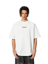 Logo embroidered T-shirt, trendy brand