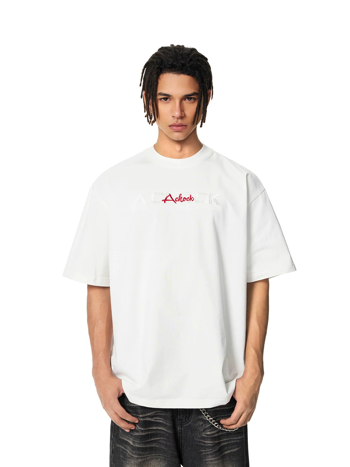 Logo embroidered T-shirt, trendy brand