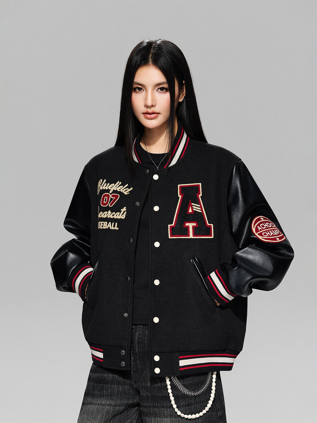 Retro Baseball Jacket Streetwear Embroidered