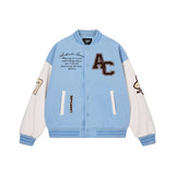 Vintage baseball shirt aviator jacket