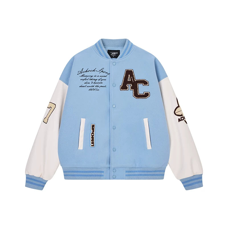 Vintage baseball shirt aviator jacket