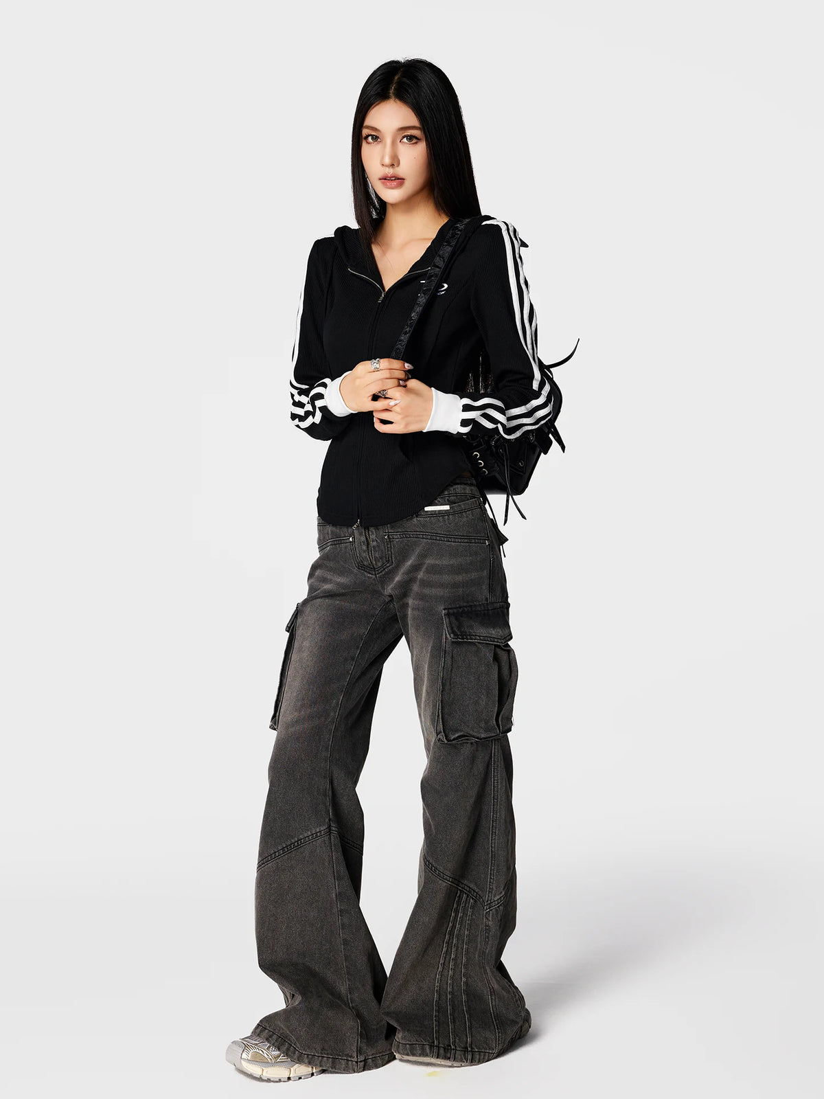 Knit Striped Hoodie