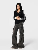 Knit Striped Hoodie