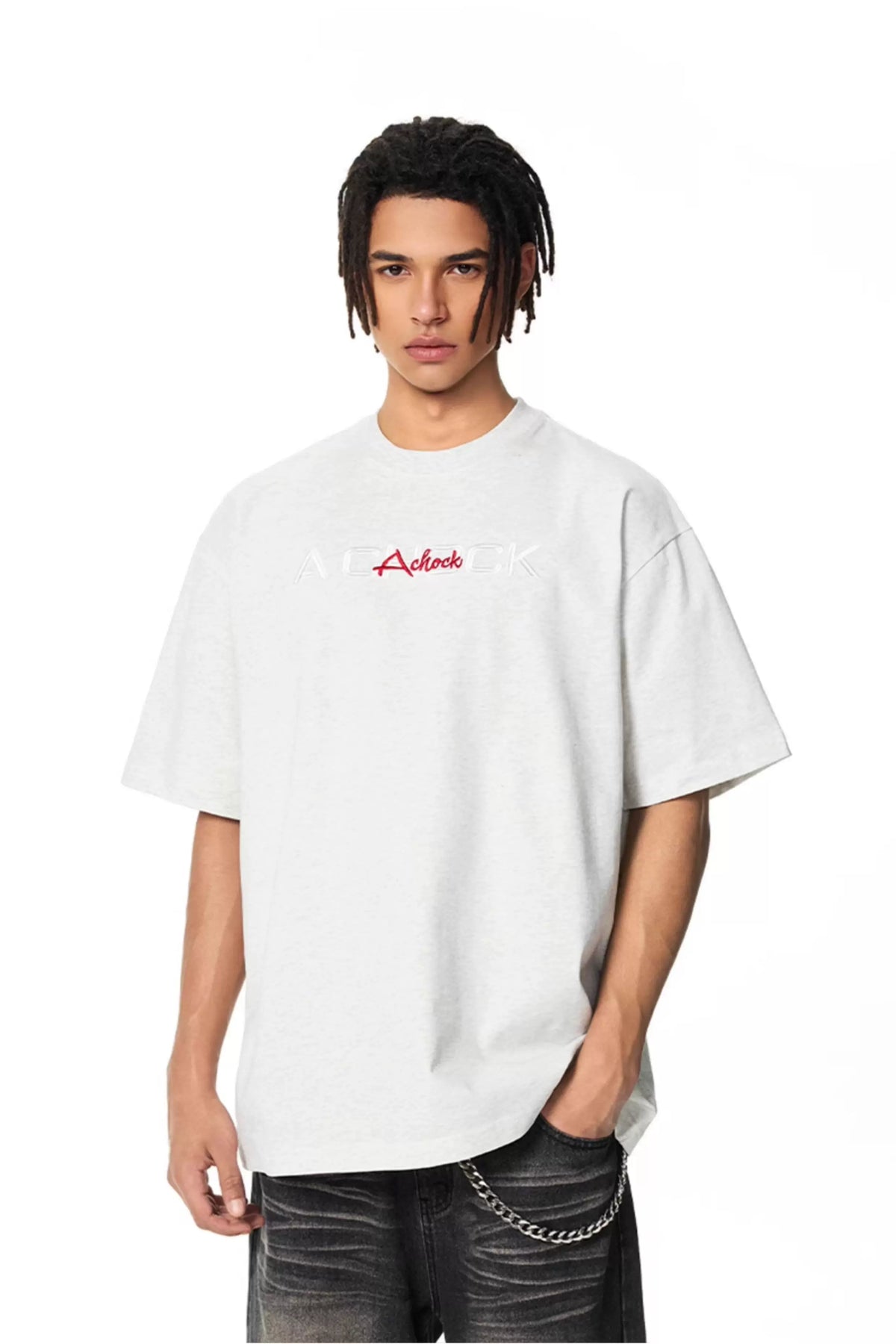 Logo embroidered T-shirt, trendy brand