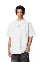 Logo embroidered T-shirt, trendy brand
