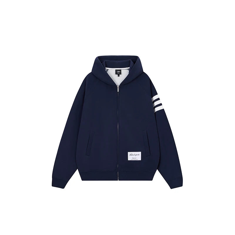 Classic Striped Zip-up Hoodie