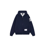 Classic Striped Zip-up Hoodie