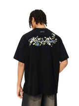 Flower Embroidered Logo Short-Sleeve T-Shirt