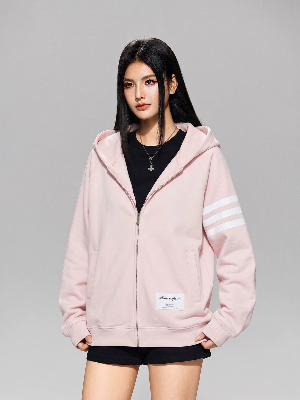 Classic Striped Zip-up Hoodie