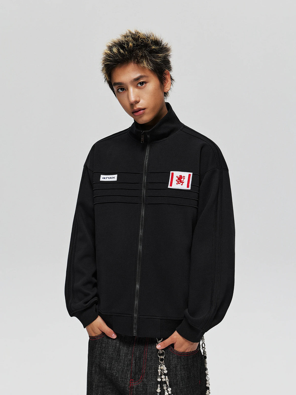 Retro Badge Streetwear Jacket