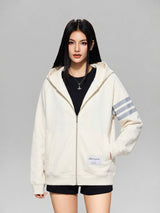 Classic Striped Zip-up Hoodie