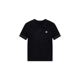 College-style retro slimming polo sweater