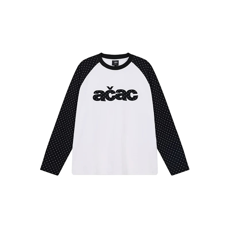 Korean-style polka-dot long-sleeve T-shirt