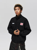 Retro Badge Streetwear Jacket