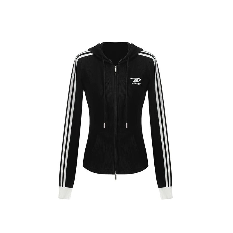 Knit Striped Hoodie