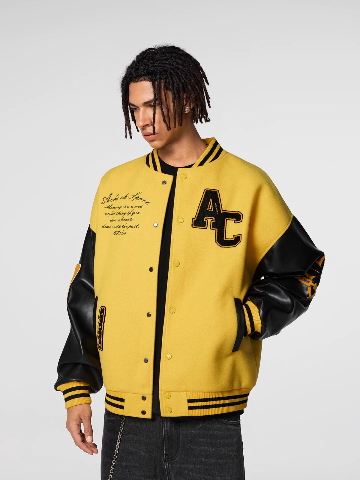 Vintage baseball shirt aviator jacket
