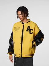 Vintage baseball shirt aviator jacket