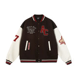 Vintage baseball shirt aviator jacket