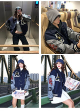 Cleanfit Collared  Embroidered Baseball Jacket