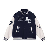 Vintage baseball shirt aviator jacket
