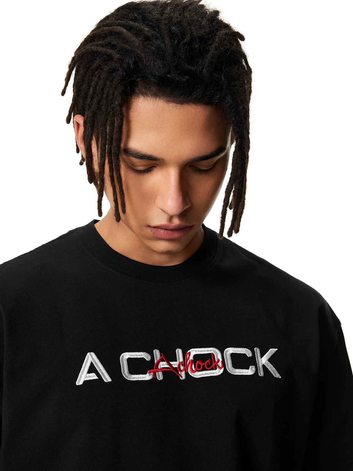 Logo embroidered T-shirt, trendy brand