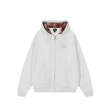 Logo Embroidered High Street Zip Up Hoodie