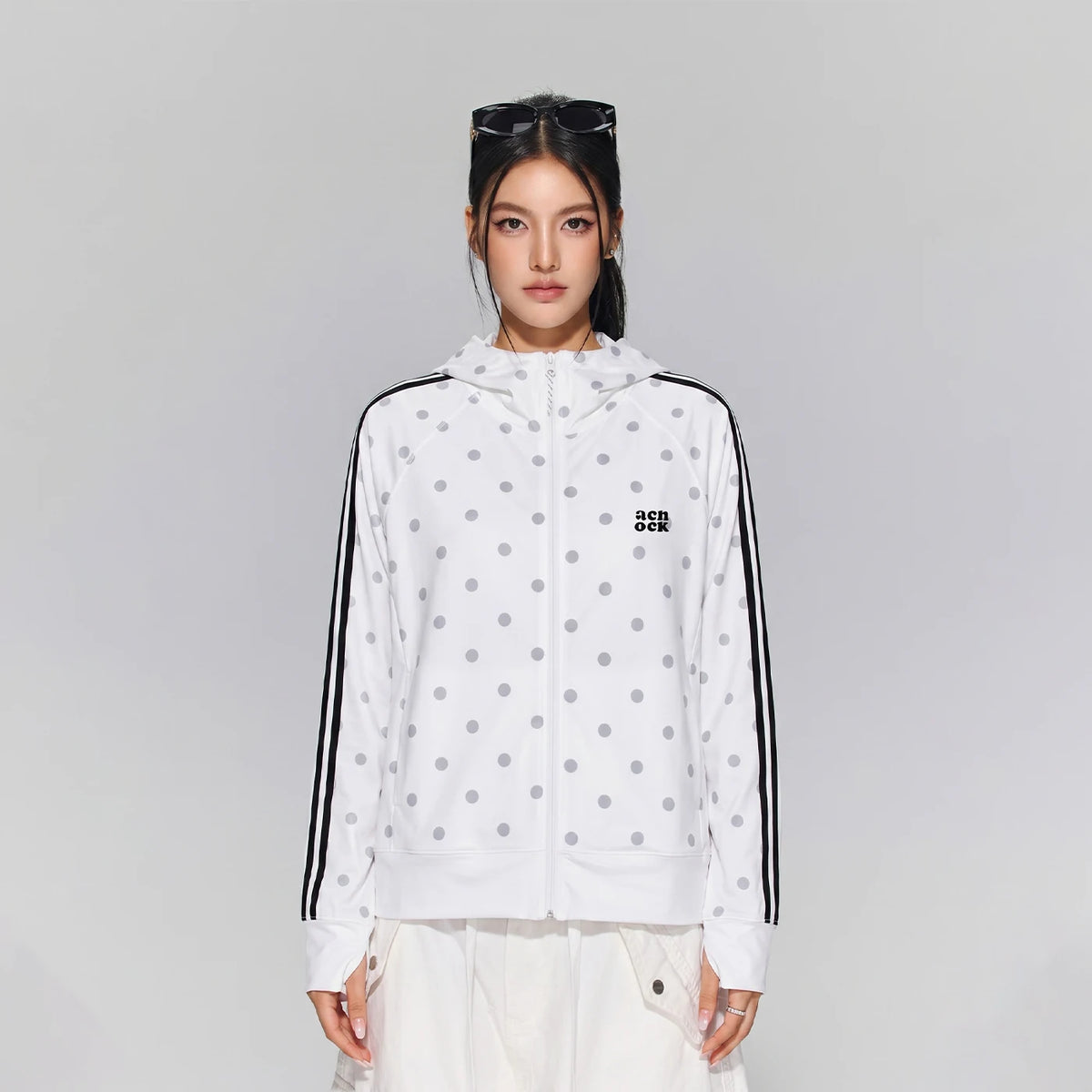 Polka Dot Sunscreen Top, UPF50+ UV Protection