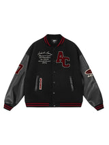 Vintage baseball shirt aviator jacket
