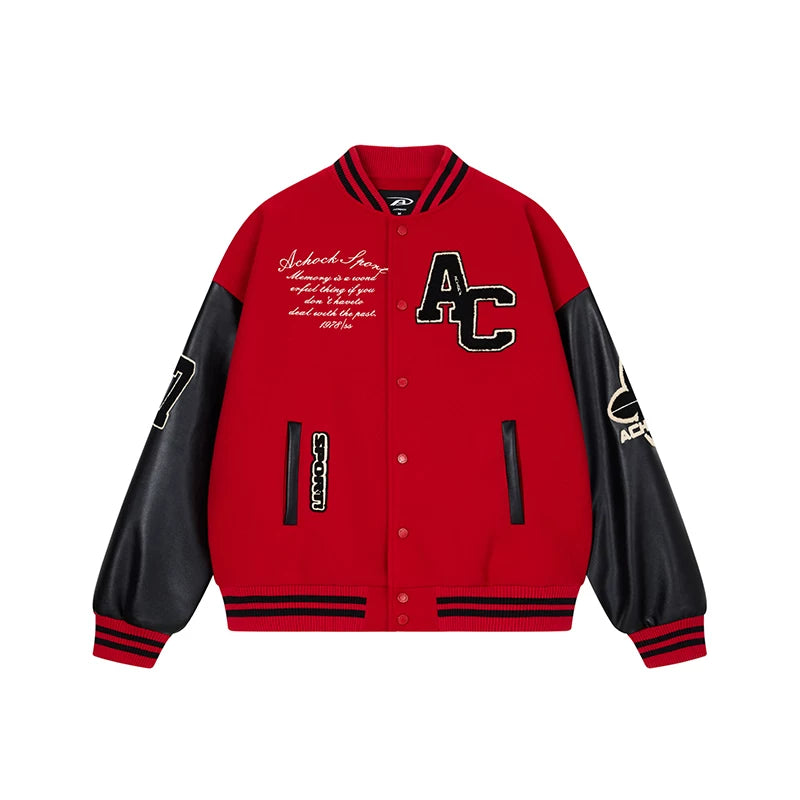 Vintage baseball shirt aviator jacket