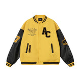 Vintage baseball shirt aviator jacket