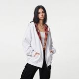 Logo Embroidered High Street Zip Up Hoodie