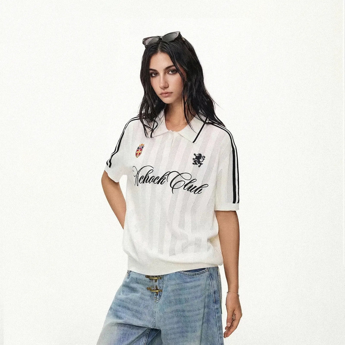 World Cup Inspired Embroidered Knit Polo Shirt