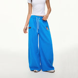 Y2K Letter Print Sweatpants Loose Fit Straight Leg Casual Pants