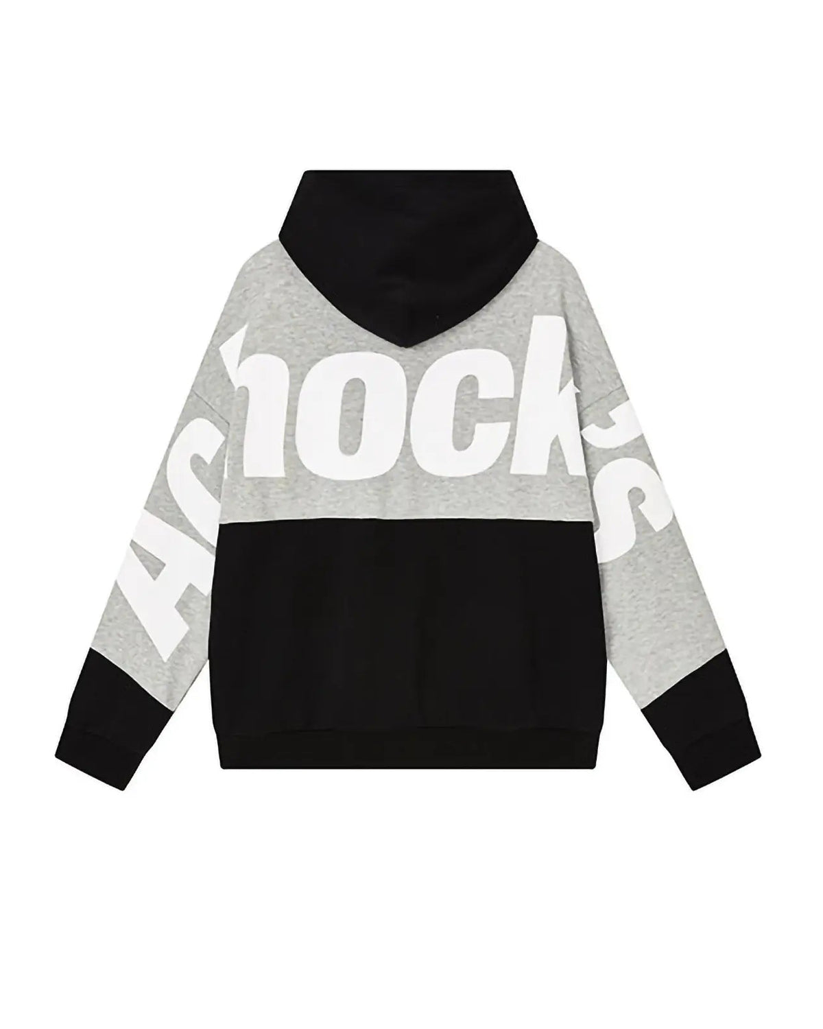 Big Logo Print Color Block Zip Up Hoodie