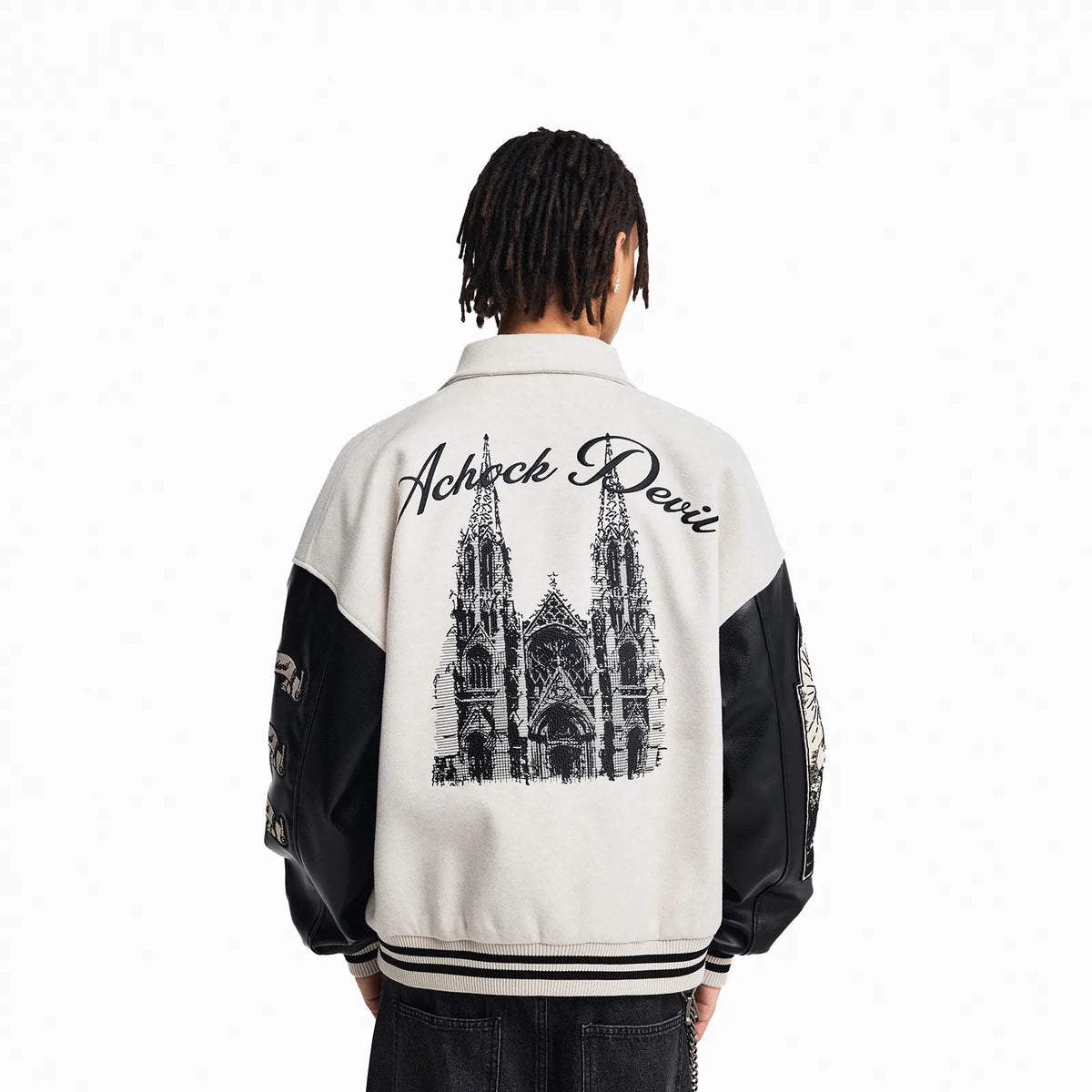 Gothic style Embroidered Baseball Jacket
