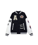 Letter Embroidered Heavy Craft Pattern Jacket