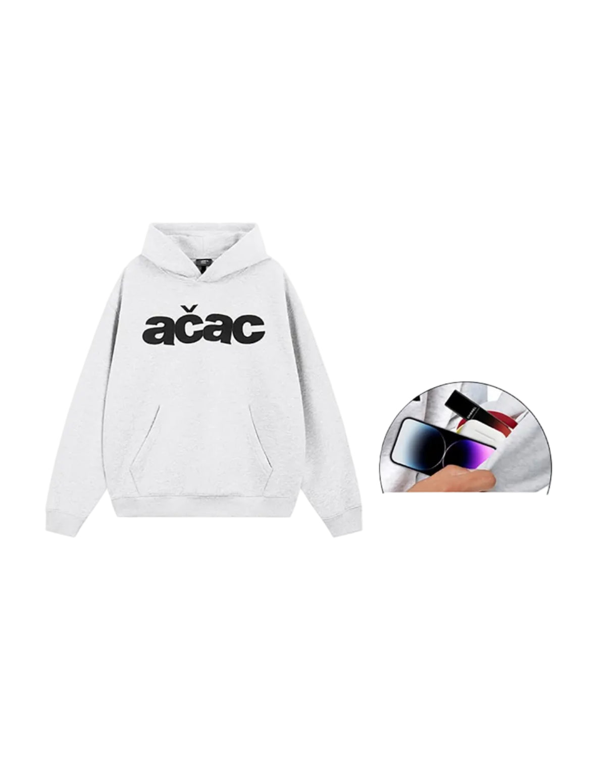 Loose-Fit Patch-Embroidered Pullover Hoodie