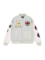 Letter Embroidered Heavy Craft Pattern Jacket
