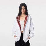 Logo Embroidered High Street Zip Up Hoodie