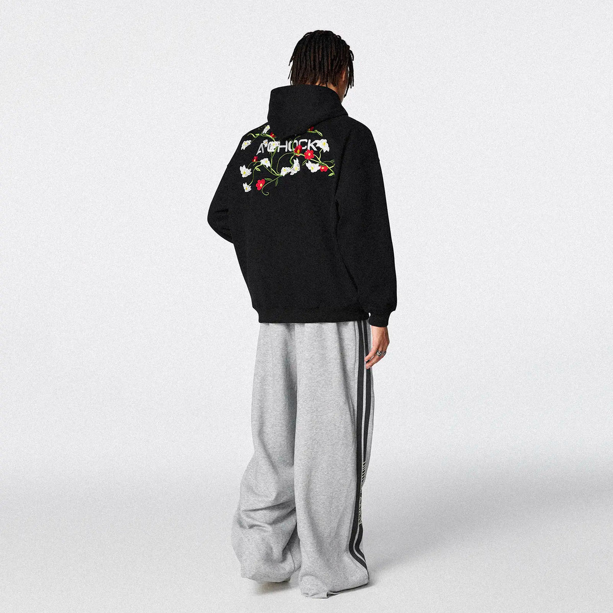 Floral Embroidered Hoodie