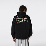 Floral Embroidered Hoodie