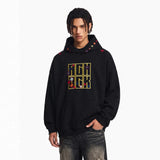 New Streetwear Hip Hop Patch Embroidered Hoodie