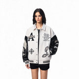 Gothic style Embroidered Baseball Jacket